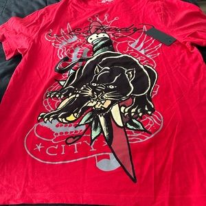 ED HARDY MEN’S RED T- SHIRT BRAND NEW/ MEDIUM